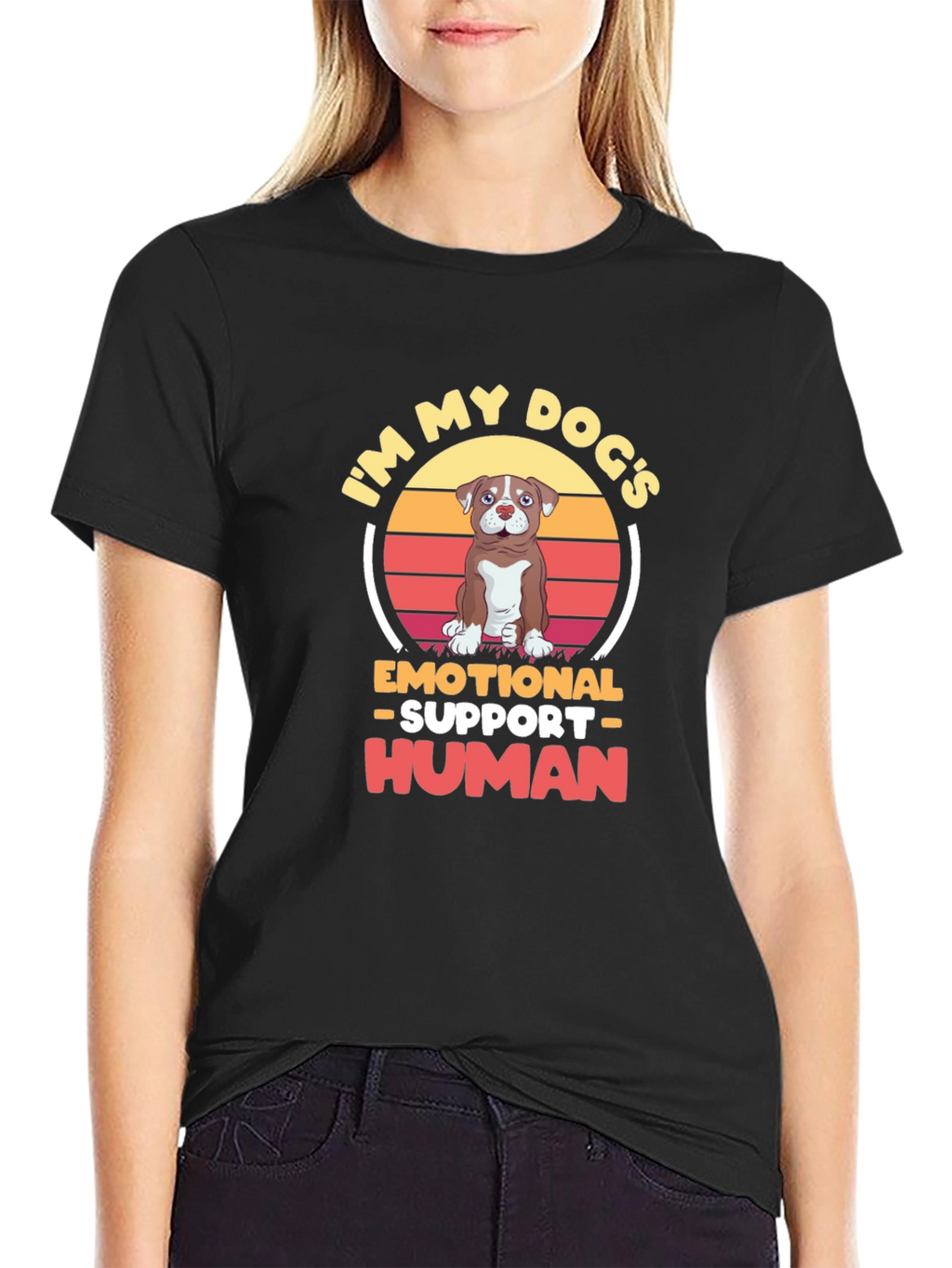Emotional Support Human Dog T-Shirt