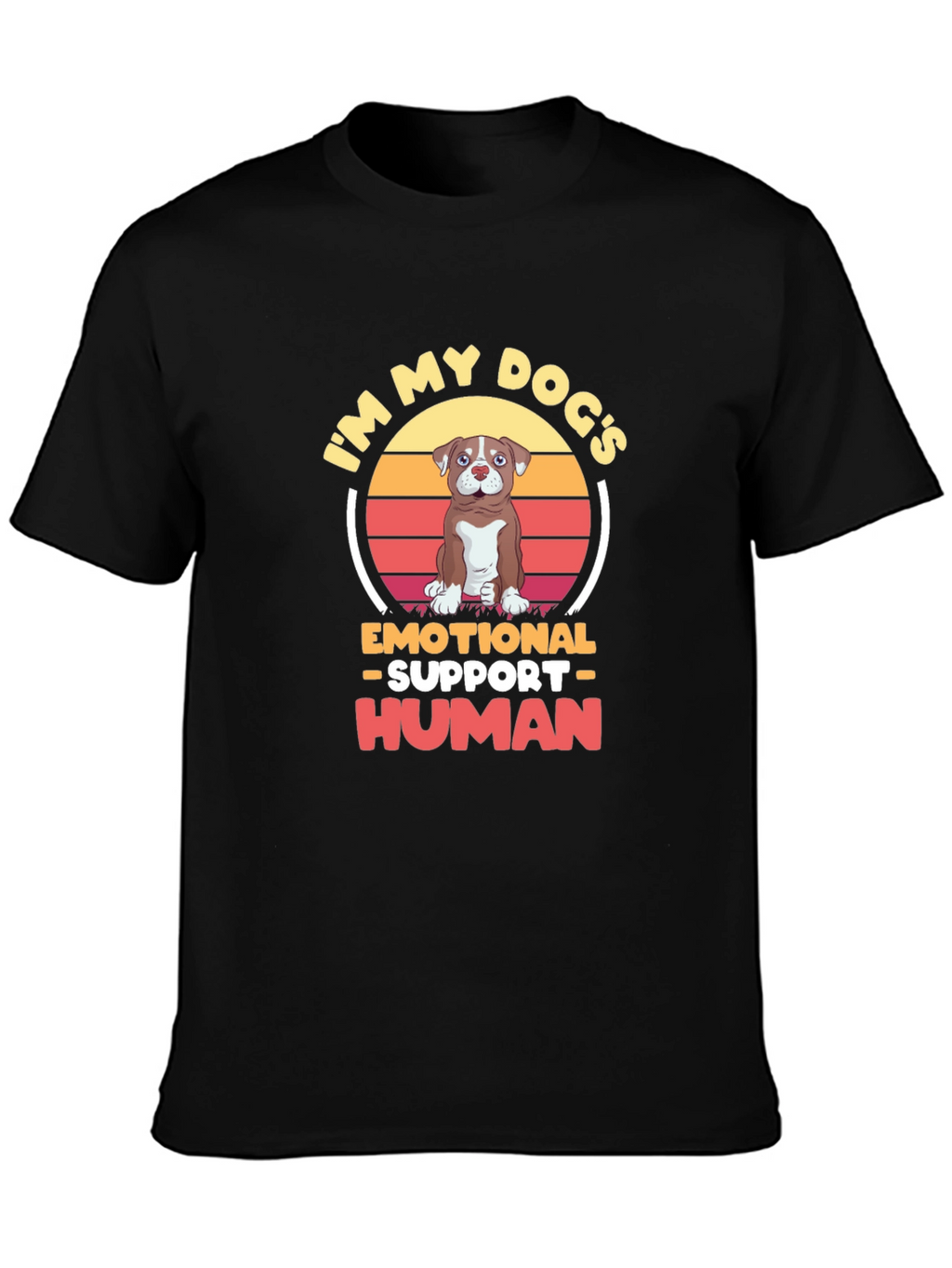 Emotional Support Human Dog T-Shirt
