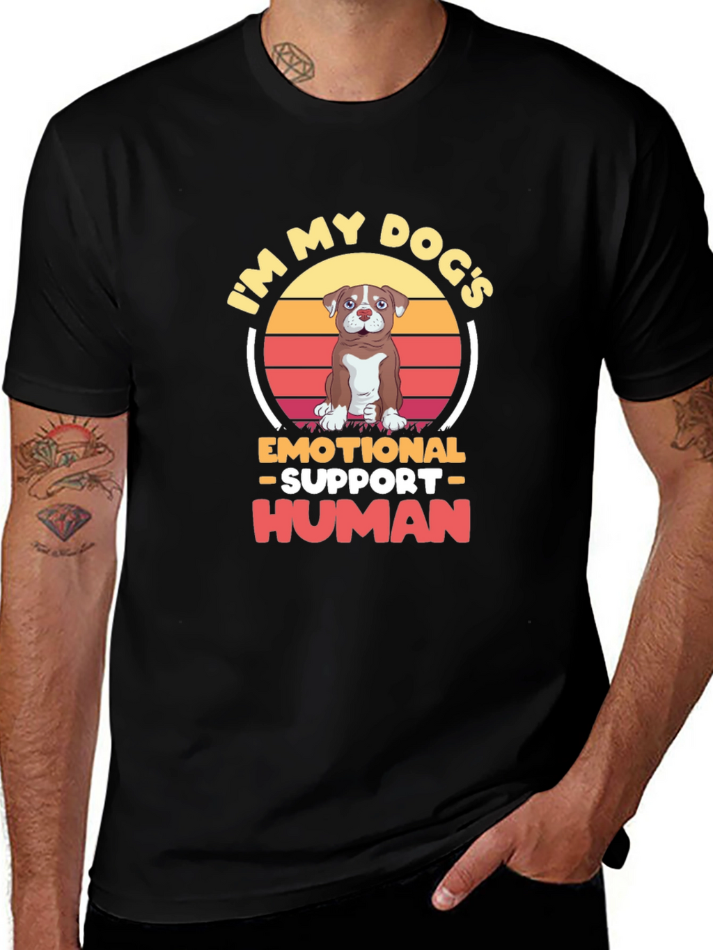 Emotional Support Human Dog T-Shirt