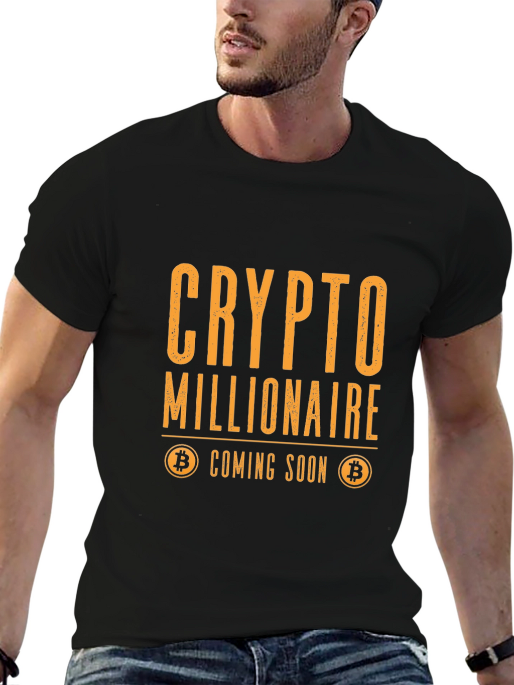 Crypto Millionaire Graphic T-Shirt - Bitcoin Enthusiast Tee