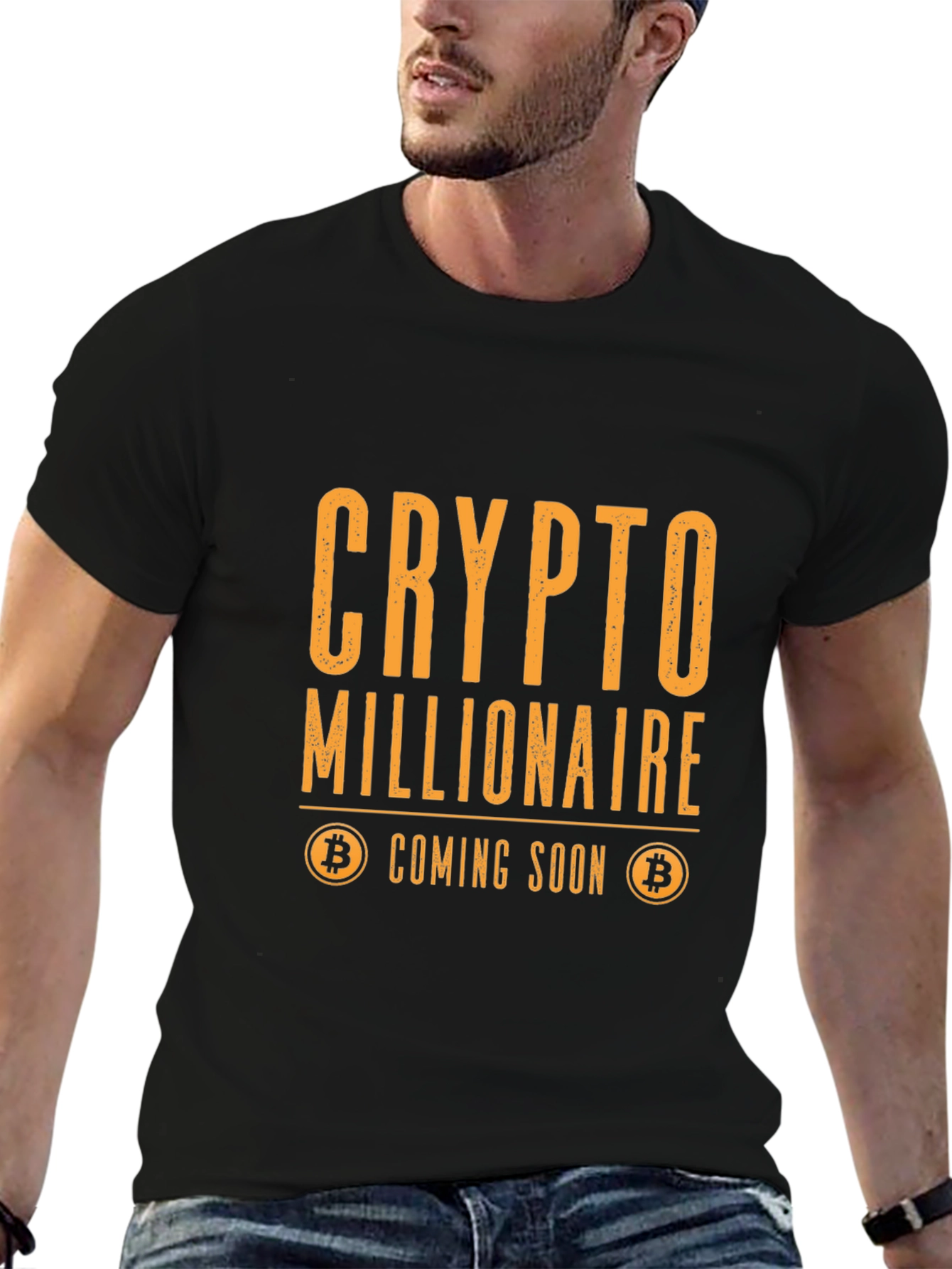Crypto Millionaire Graphic T-Shirt - Bitcoin Enthusiast Tee