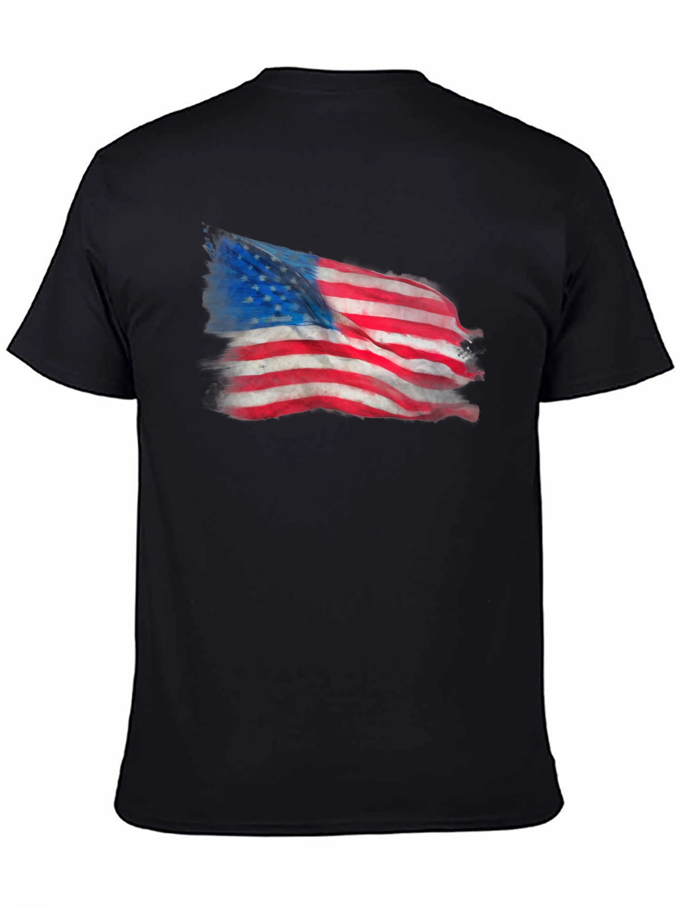 American Flag Graphic Print T-Shirt