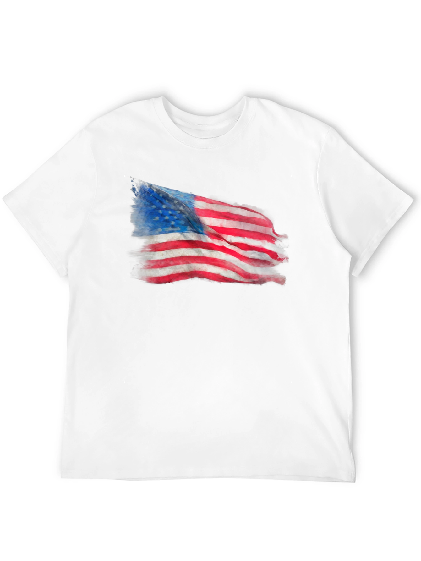 American Flag Graphic Print T-Shirt
