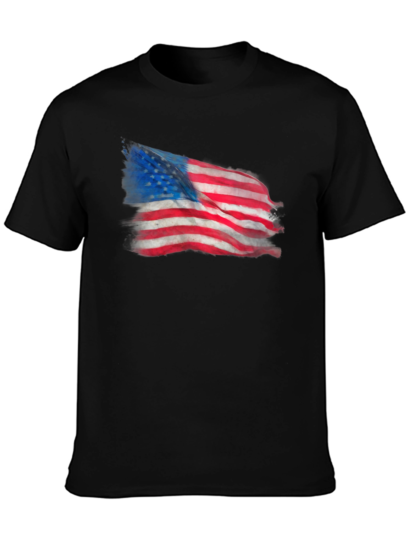 American Flag Graphic Print T-Shirt