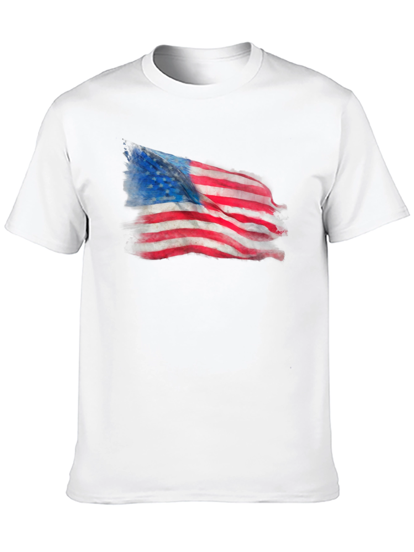 American Flag Graphic Print T-Shirt