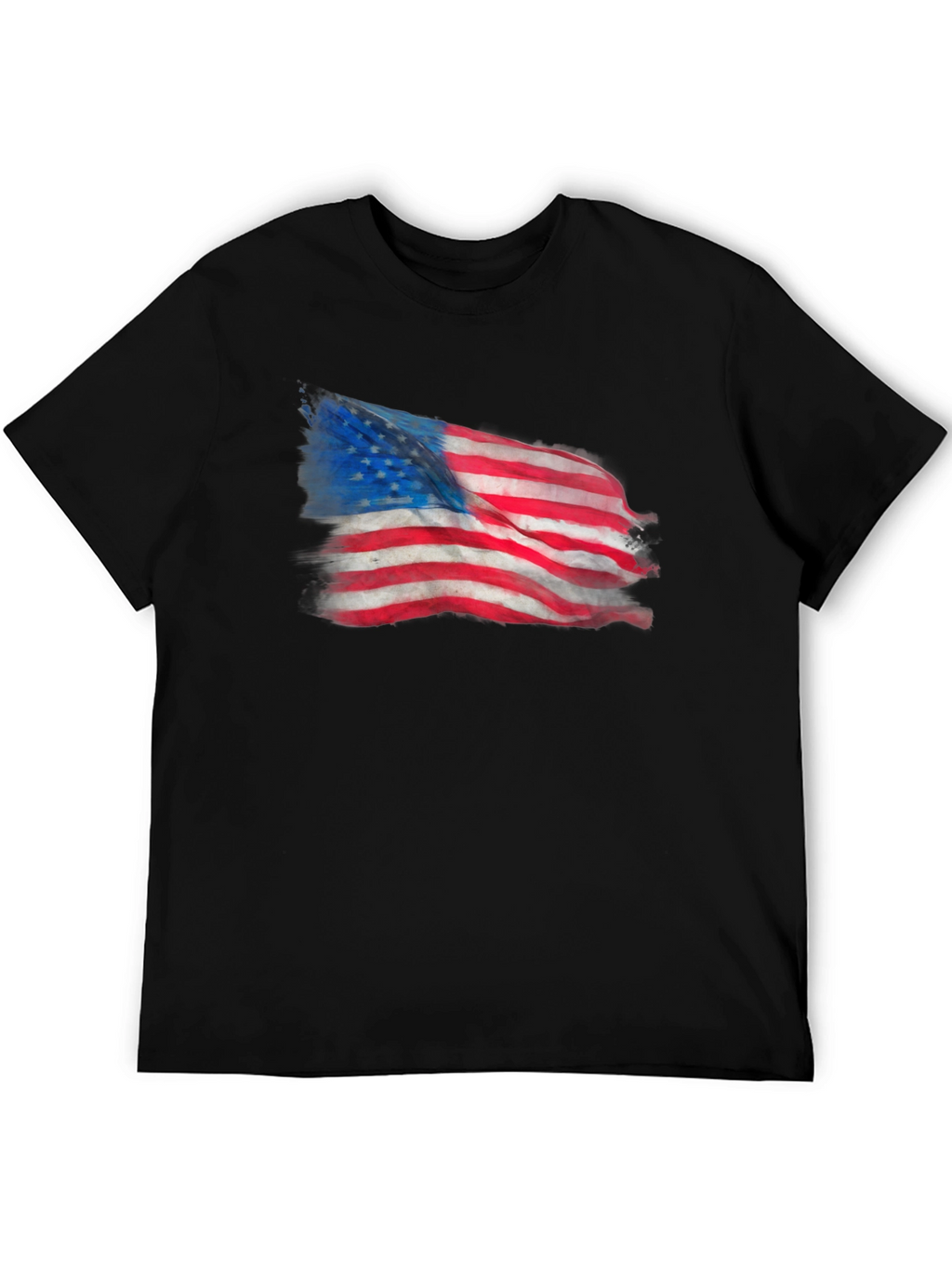 American Flag Graphic Print T-Shirt