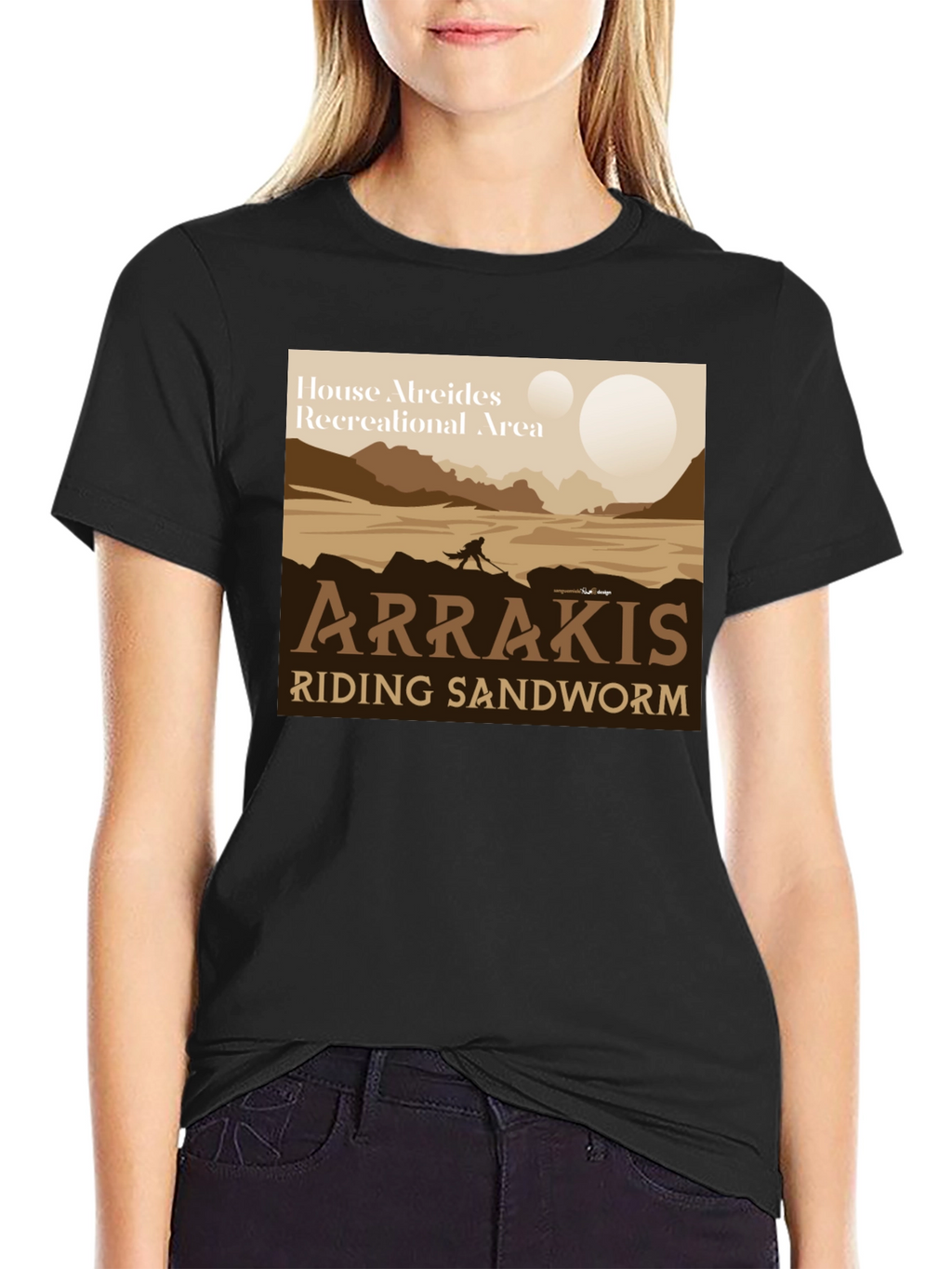 Arrakis Riding Sandworm T-Shirt - Dune Inspired Tee