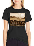 Arrakis Riding Sandworm T-Shirt - Dune Inspired Tee