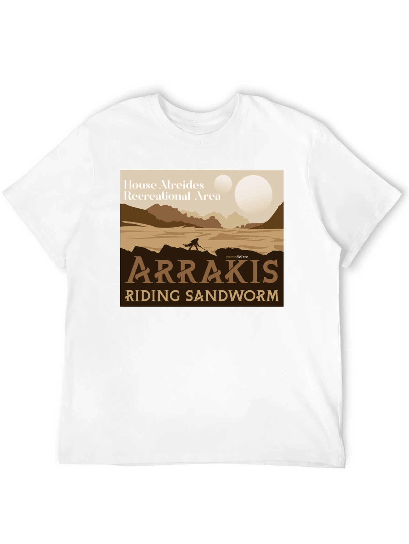 Arrakis Riding Sandworm T-Shirt - Dune Inspired Tee