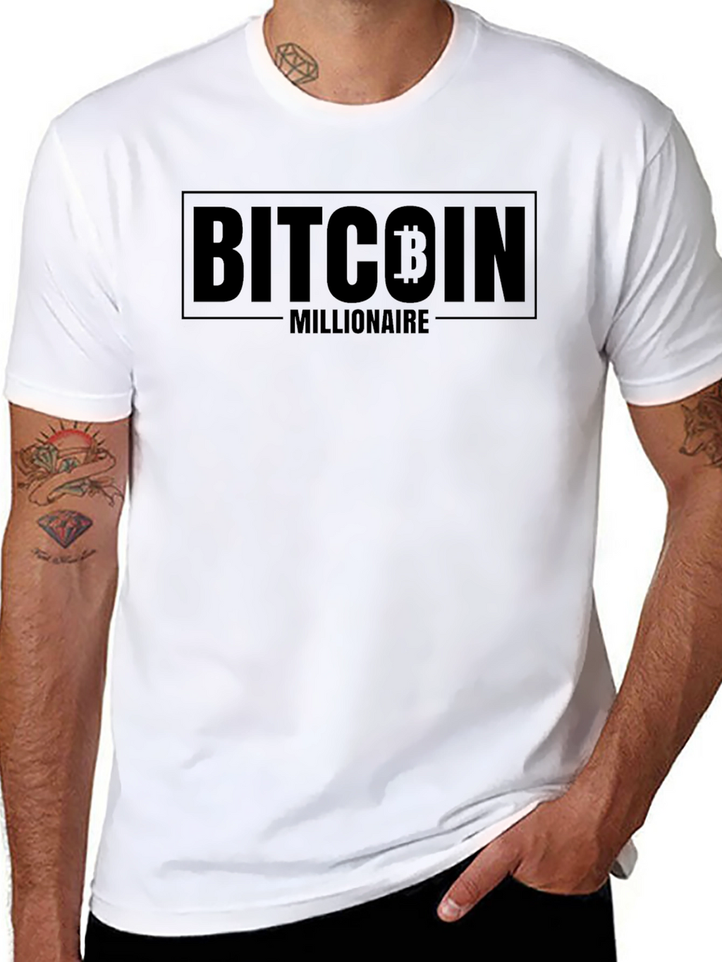 Bitcoin Millionaire Black T-Shirt Crypto Investor