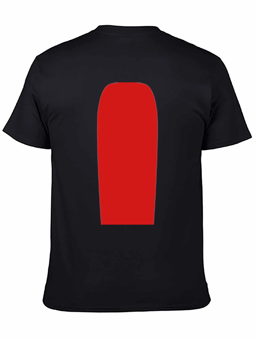Mens Black T-Shirt with Red Rectangle Graphic