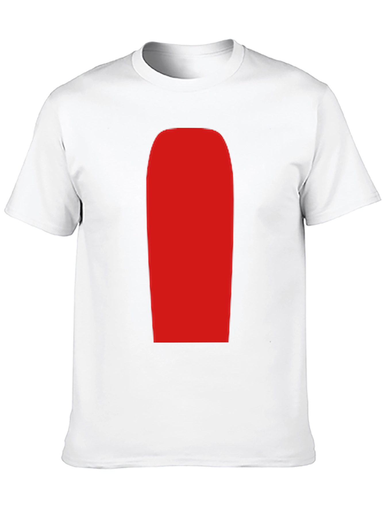 Mens Black T-Shirt with Red Rectangle Graphic