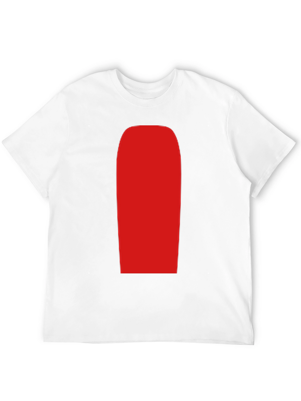 Mens Black T-Shirt with Red Rectangle Graphic