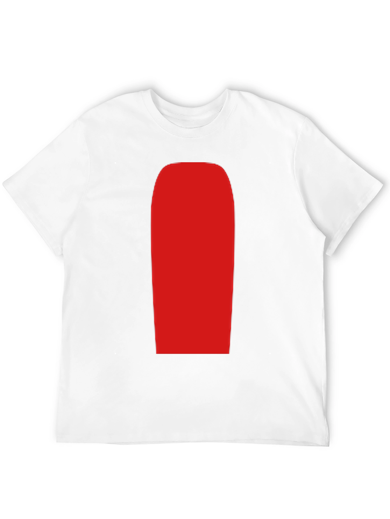 Mens Black T-Shirt with Red Rectangle Graphic