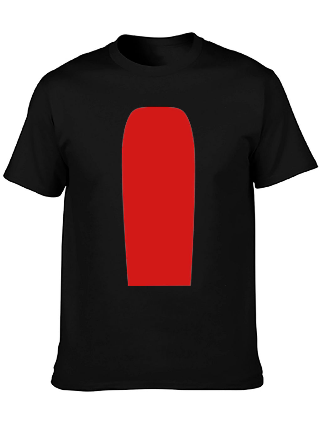 Mens Black T-Shirt with Red Rectangle Graphic