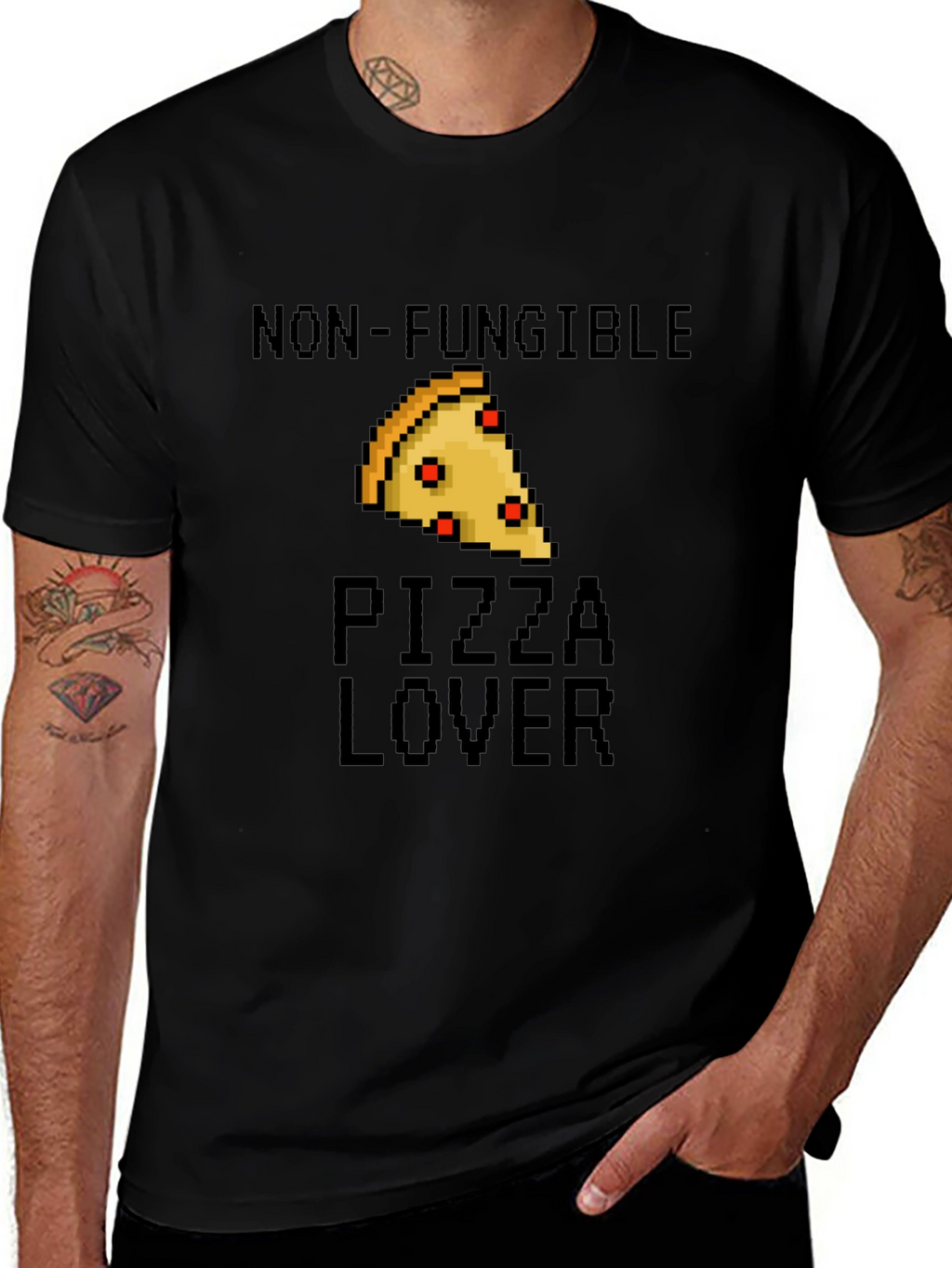 Non-Fungible Pizza Lover Black T-Shirt