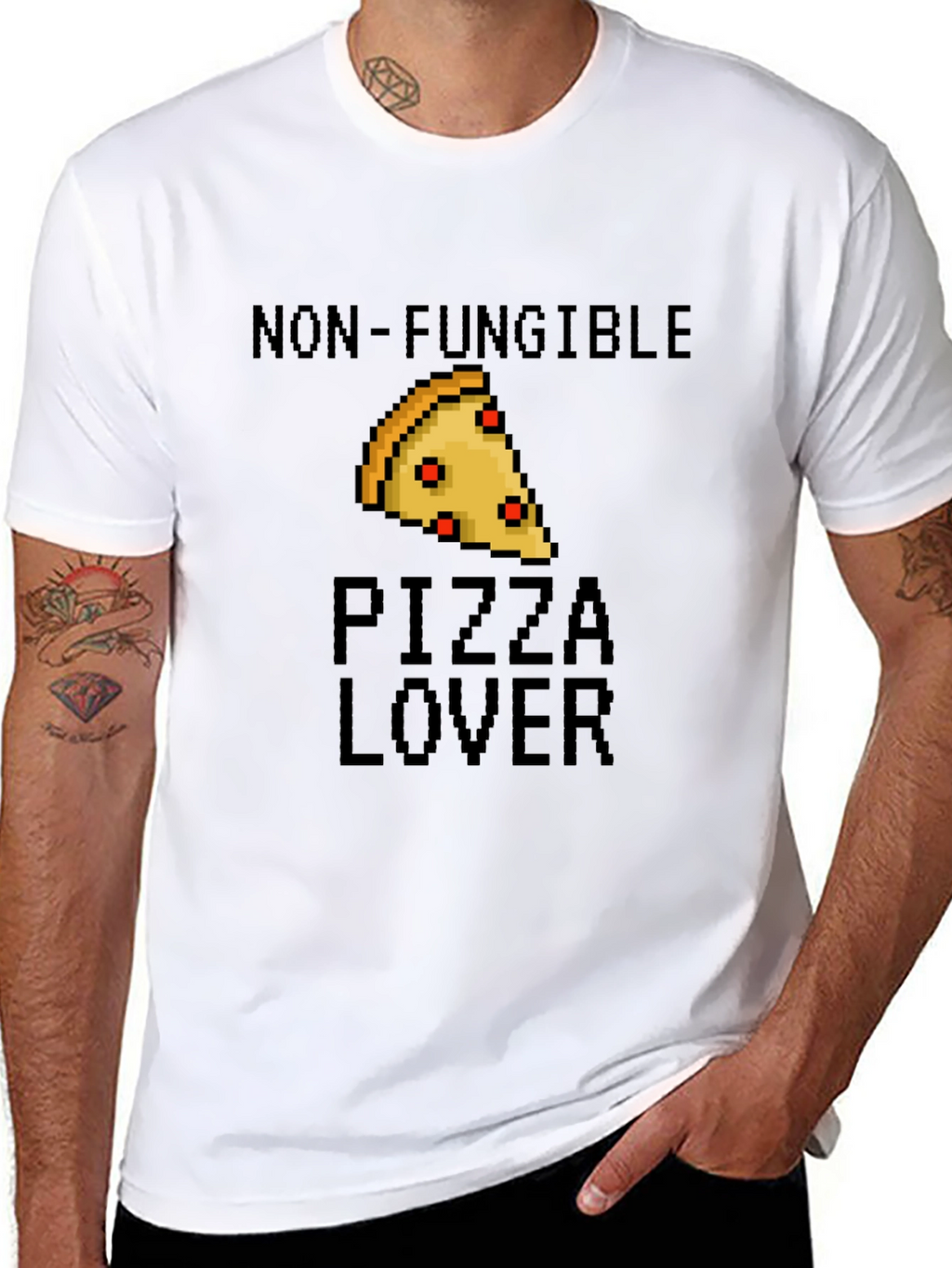 Non-Fungible Pizza Lover Black T-Shirt