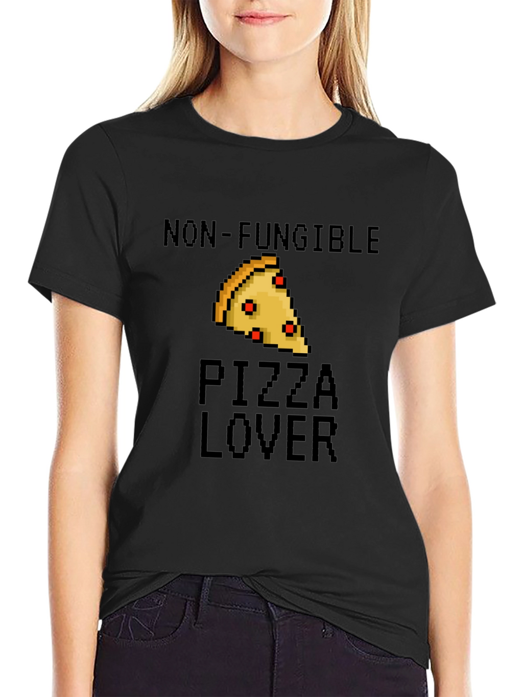Non-Fungible Pizza Lover Black T-Shirt