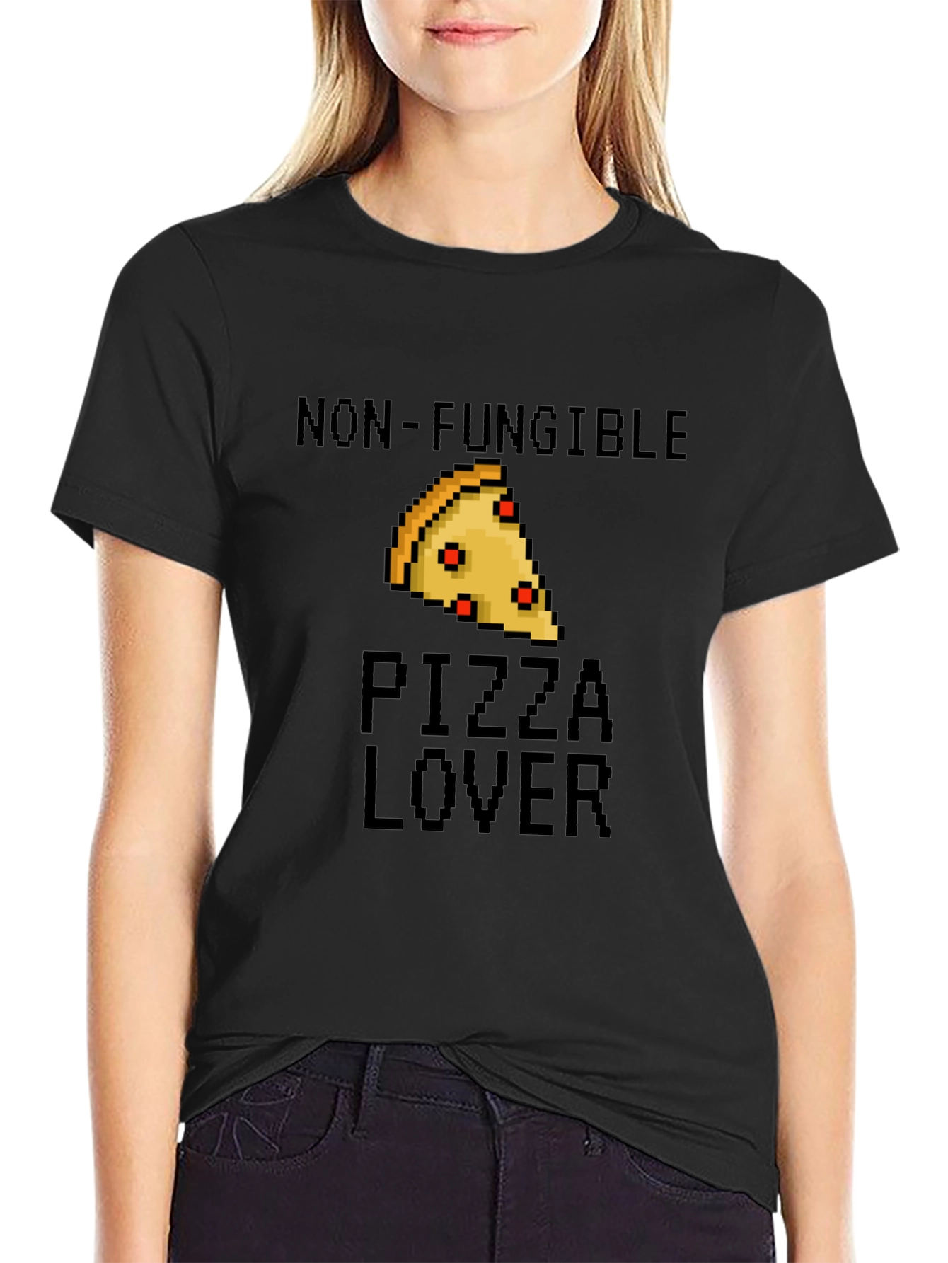 Non-Fungible Pizza Lover Black T-Shirt