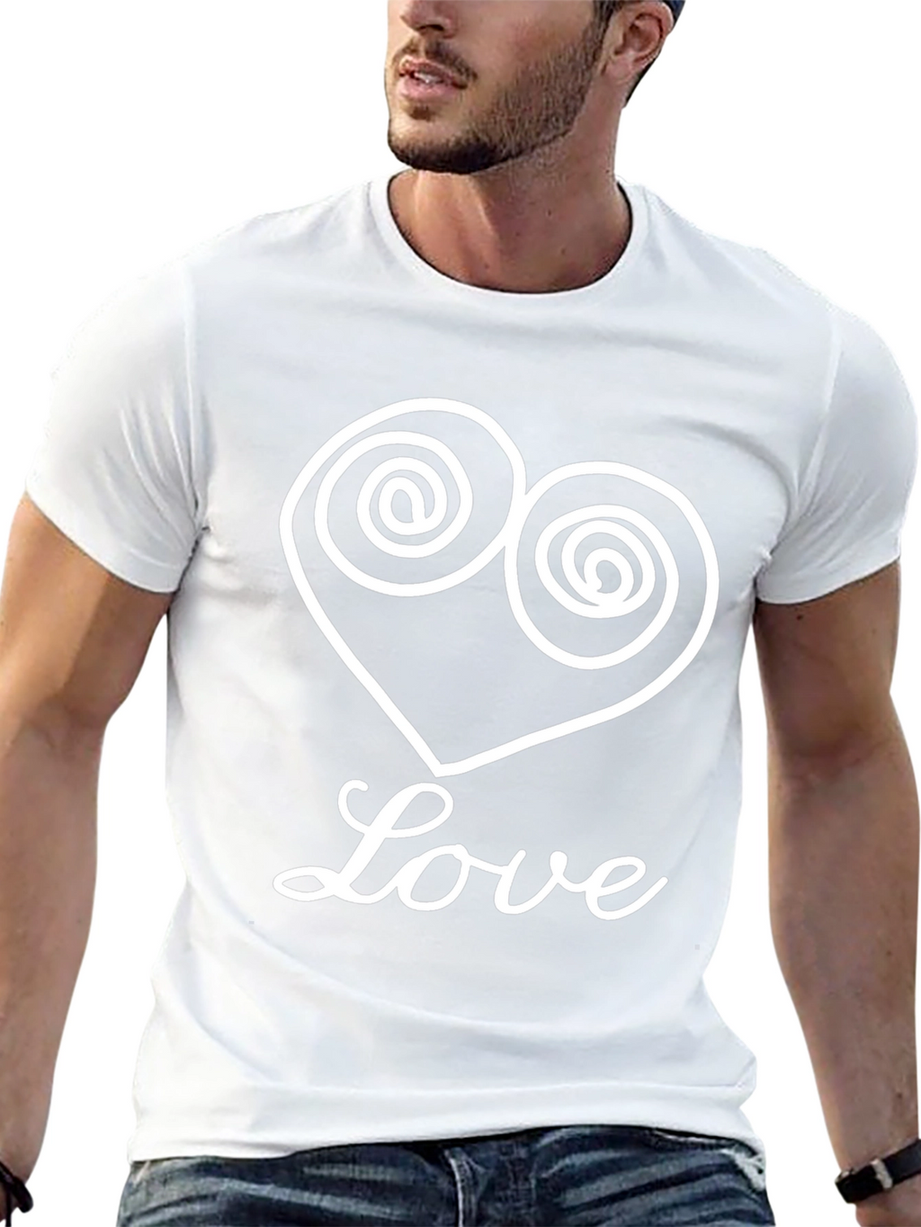 Love Heart Graphic Tee - Stylish Black T-Shirt