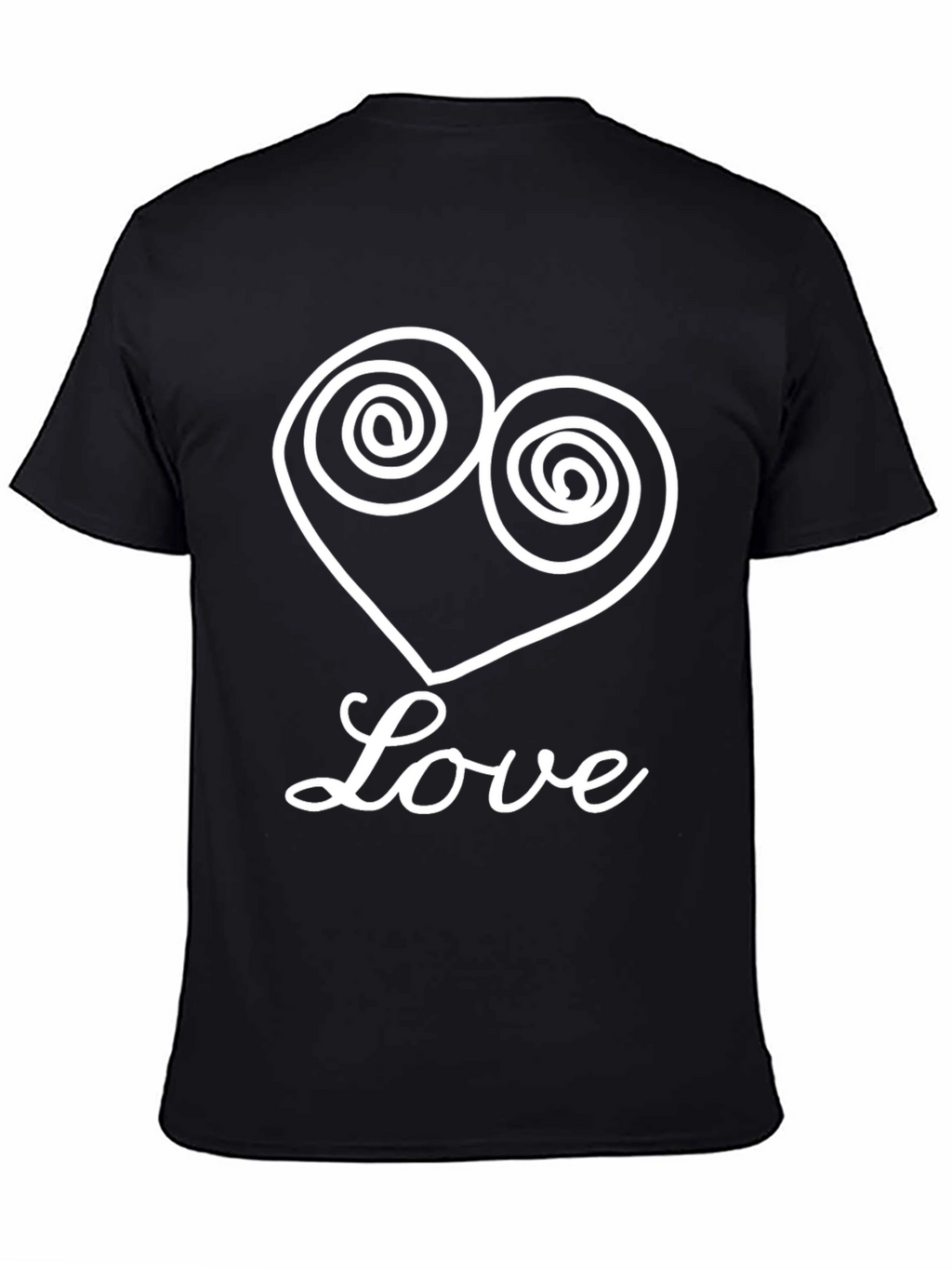 Love Heart Graphic Tee - Stylish Black T-Shirt