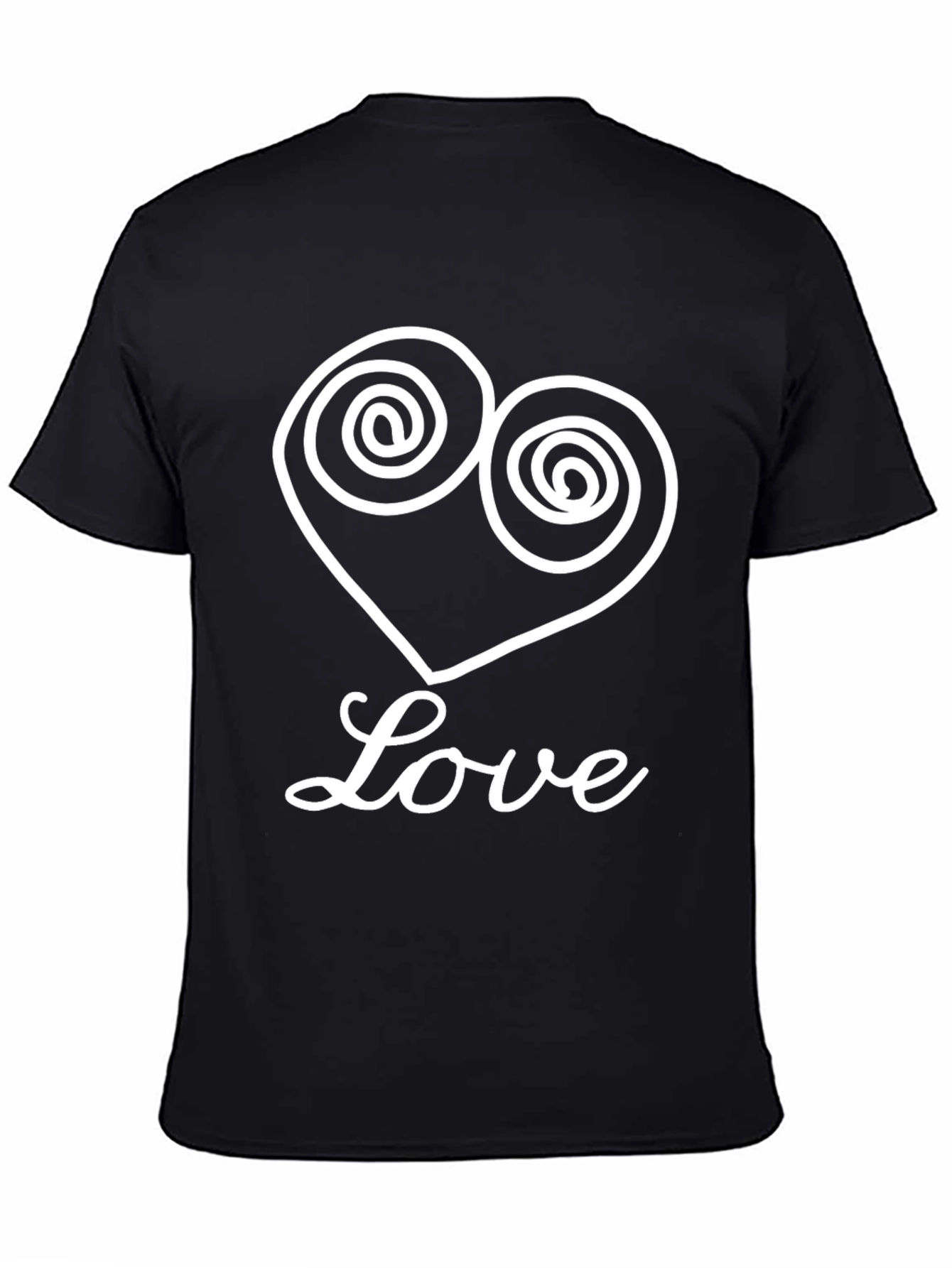 Love Heart Graphic Tee - Stylish Black T-Shirt