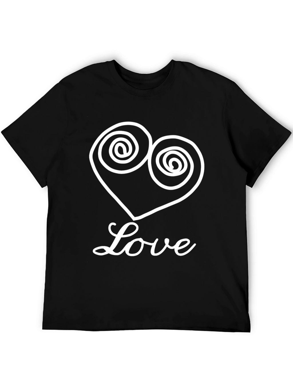 Love Heart Graphic Tee - Stylish Black T-Shirt