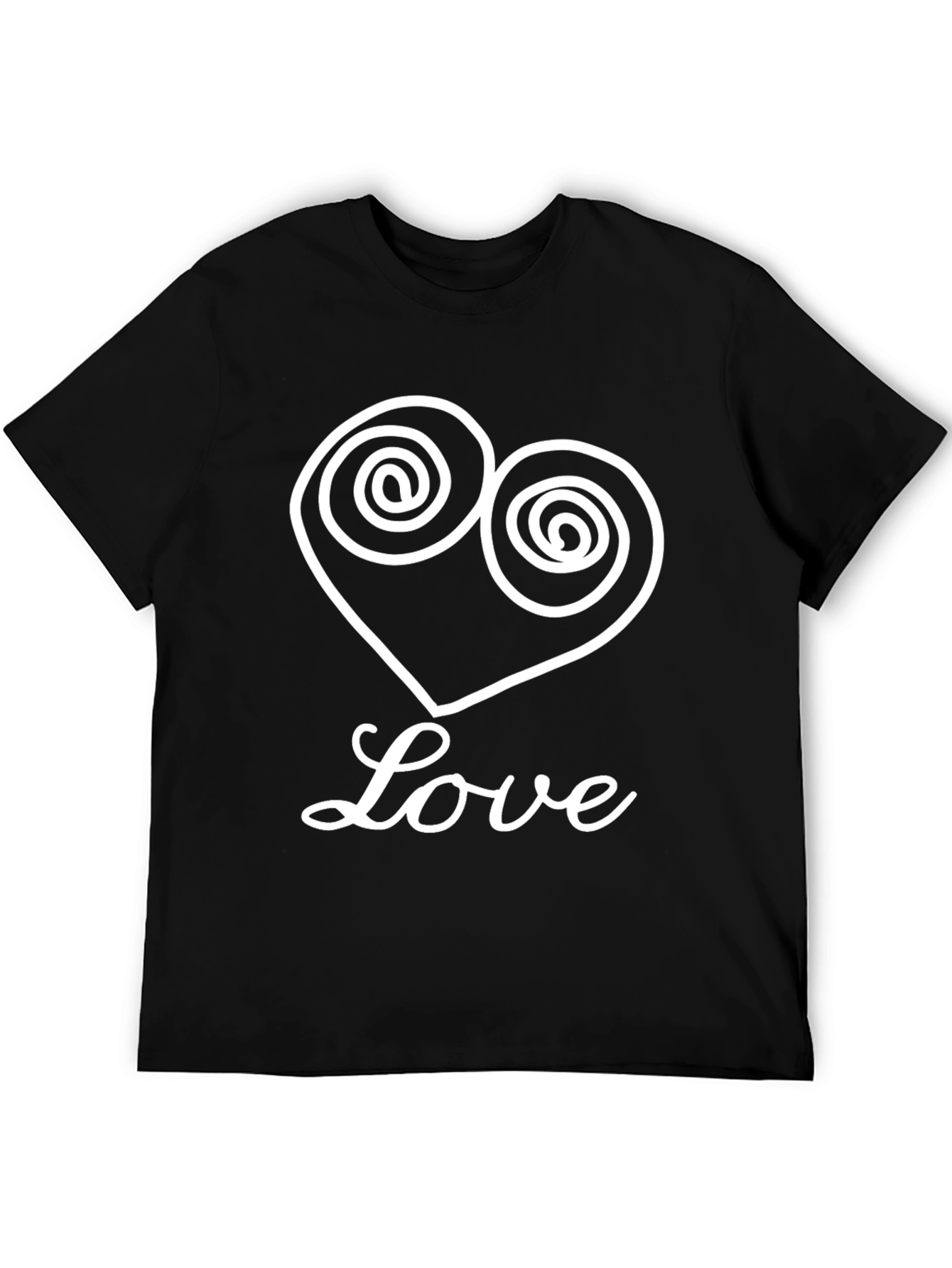 Love Heart Graphic Tee - Stylish Black T-Shirt
