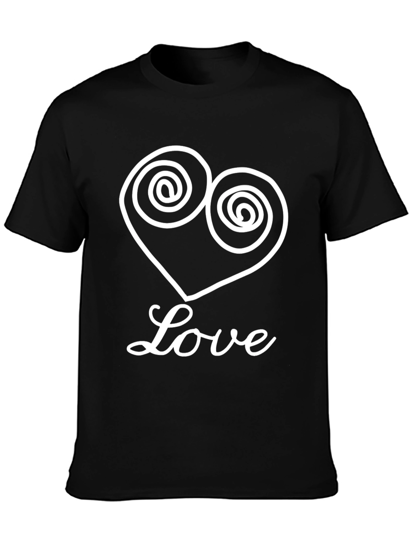 Love Heart Graphic Tee - Stylish Black T-Shirt