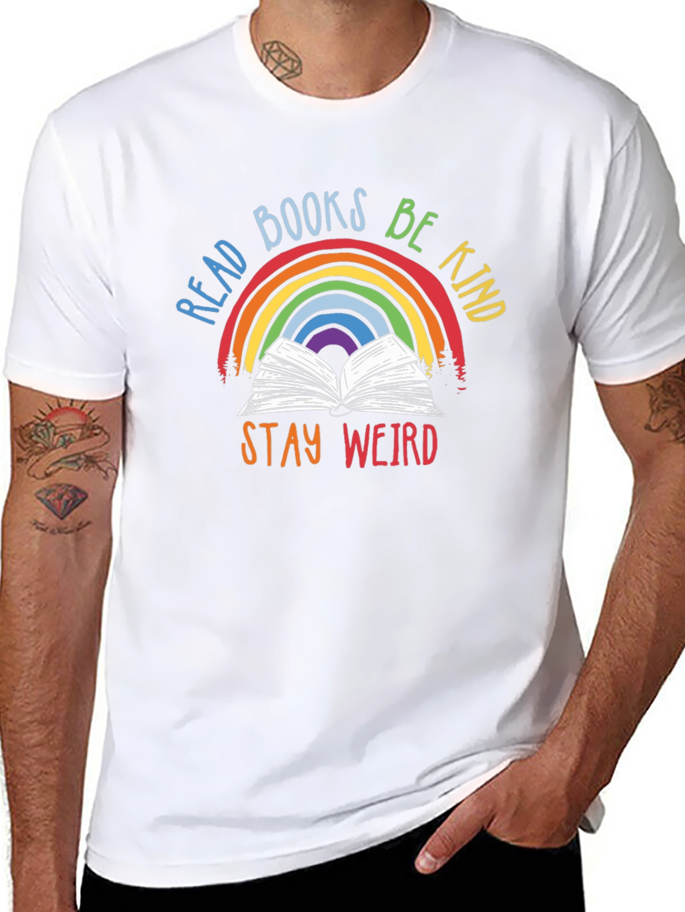 Read Books Be Kind Stay Weird T-Shirt