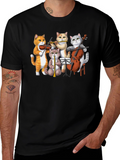 Cat Orchestra T-Shirt: Musical Felines Tee