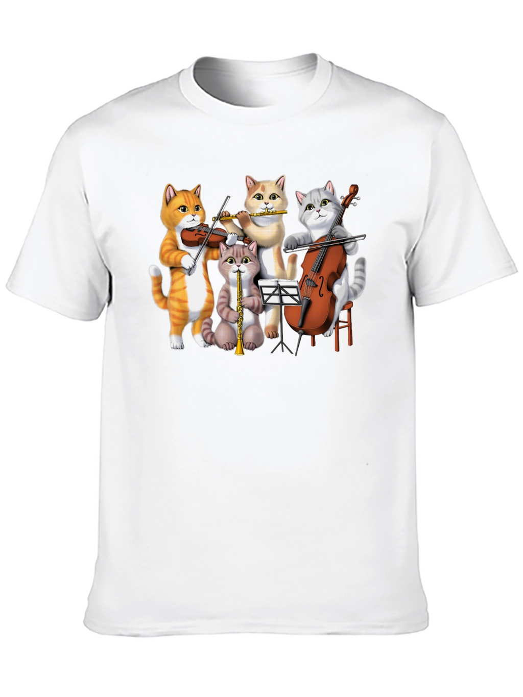 Cat Orchestra T-Shirt: Musical Felines Tee