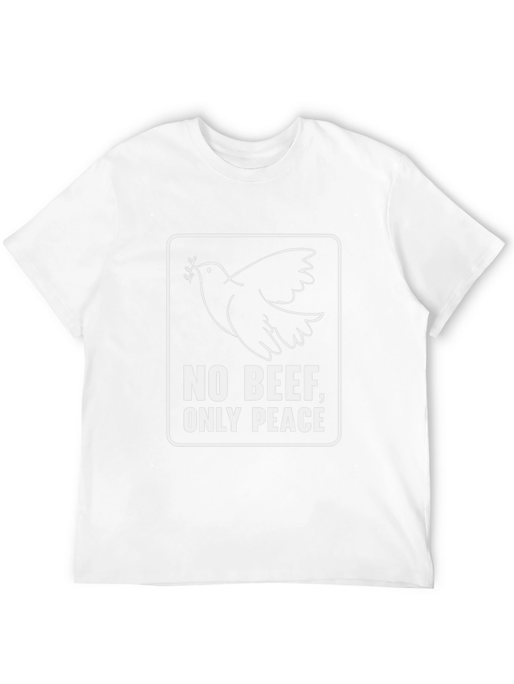 No Beef Only Peace Dove Graphic T-Shirt