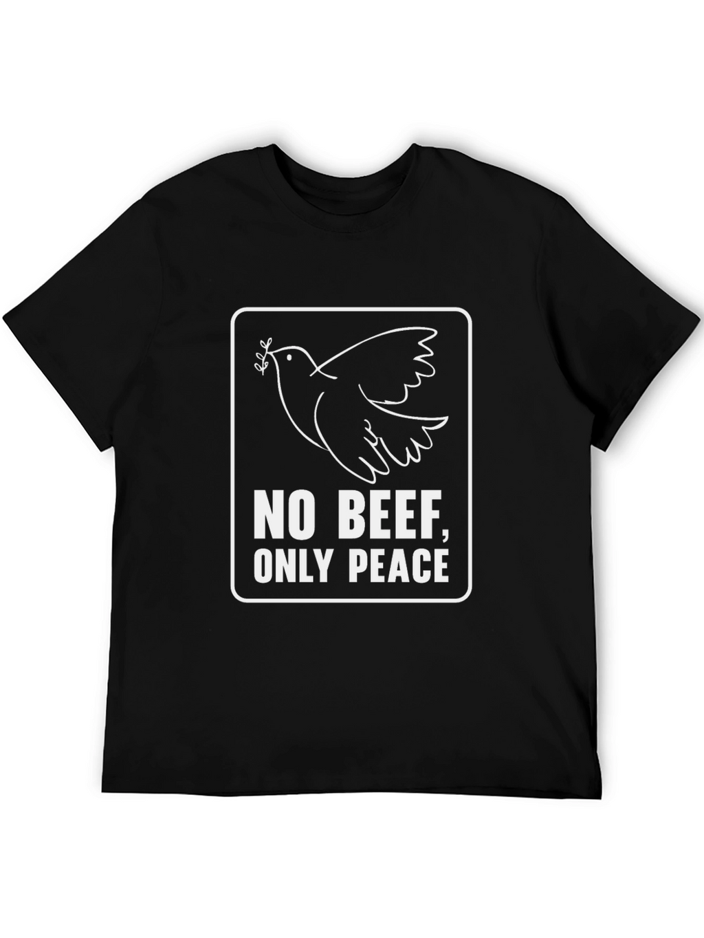 No Beef Only Peace Dove Graphic T-Shirt