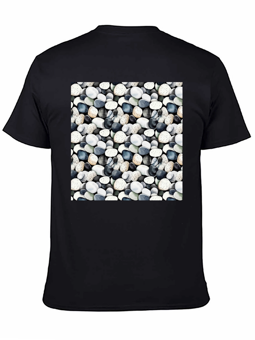 Pebble Print Black Casual Tee