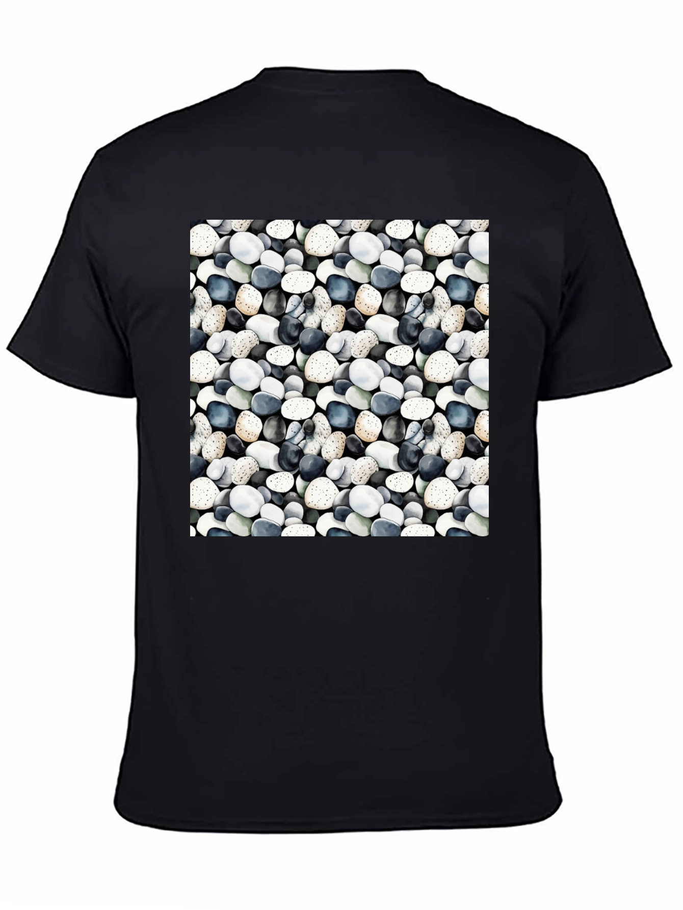 Pebble Print Black Casual Tee