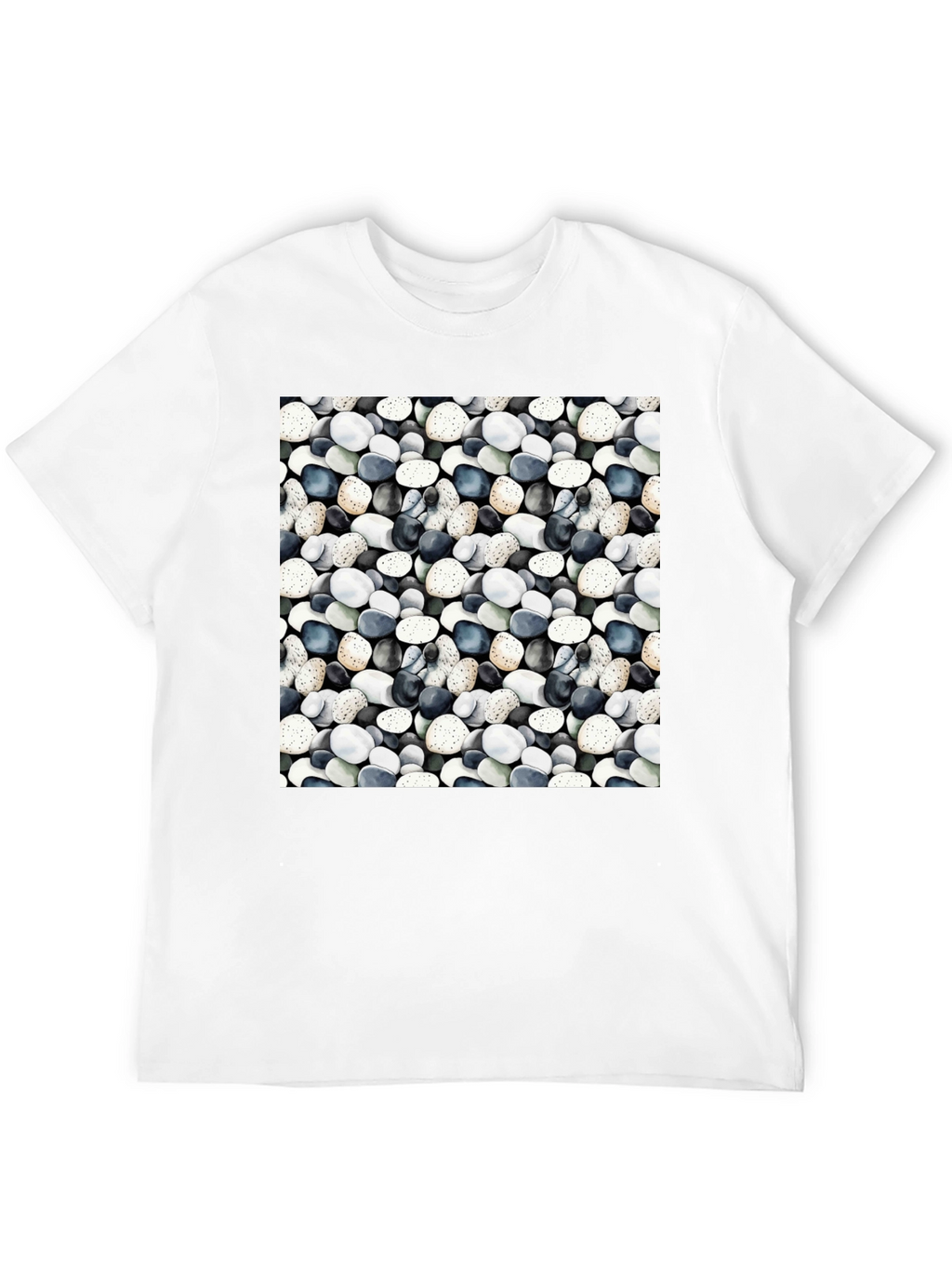 Pebble Print Black Casual Tee