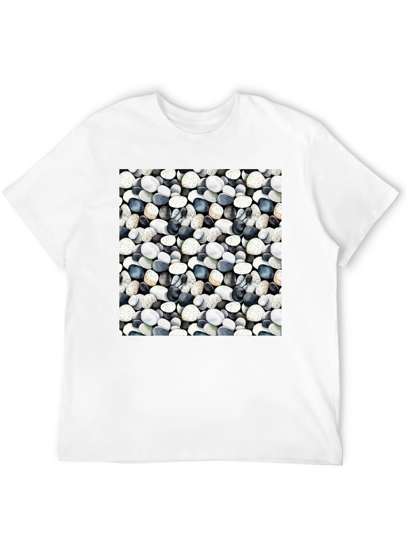 Pebble Print Black Casual Tee