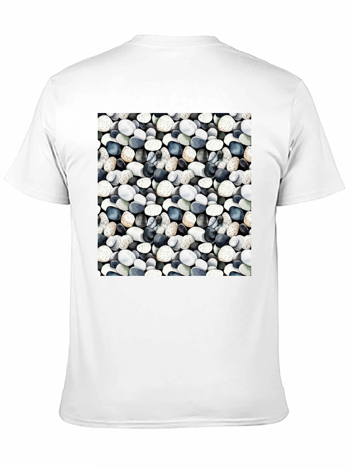 Pebble Print Black Casual Tee