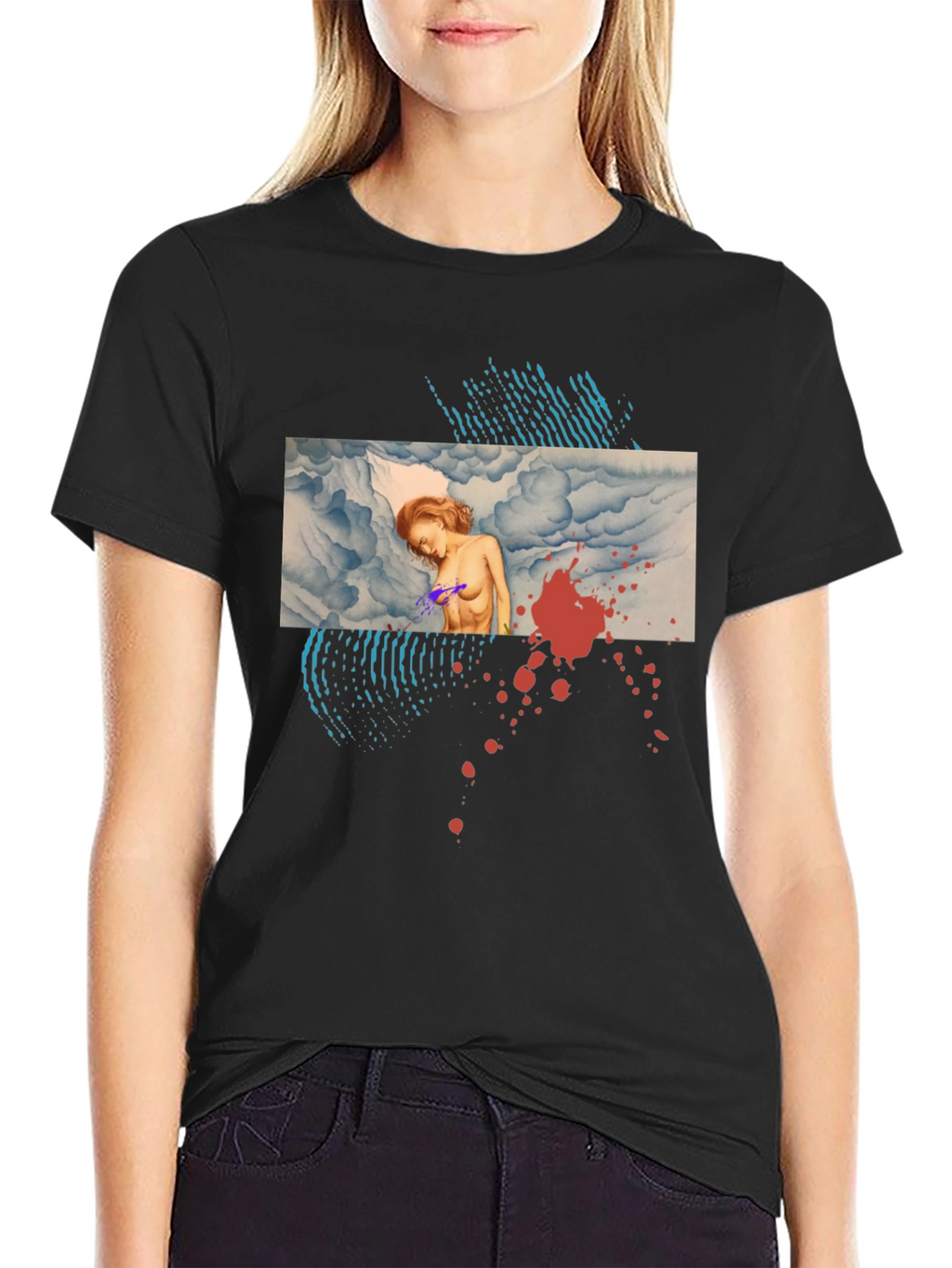 Artistic Graphic Print Tee - Unique Design