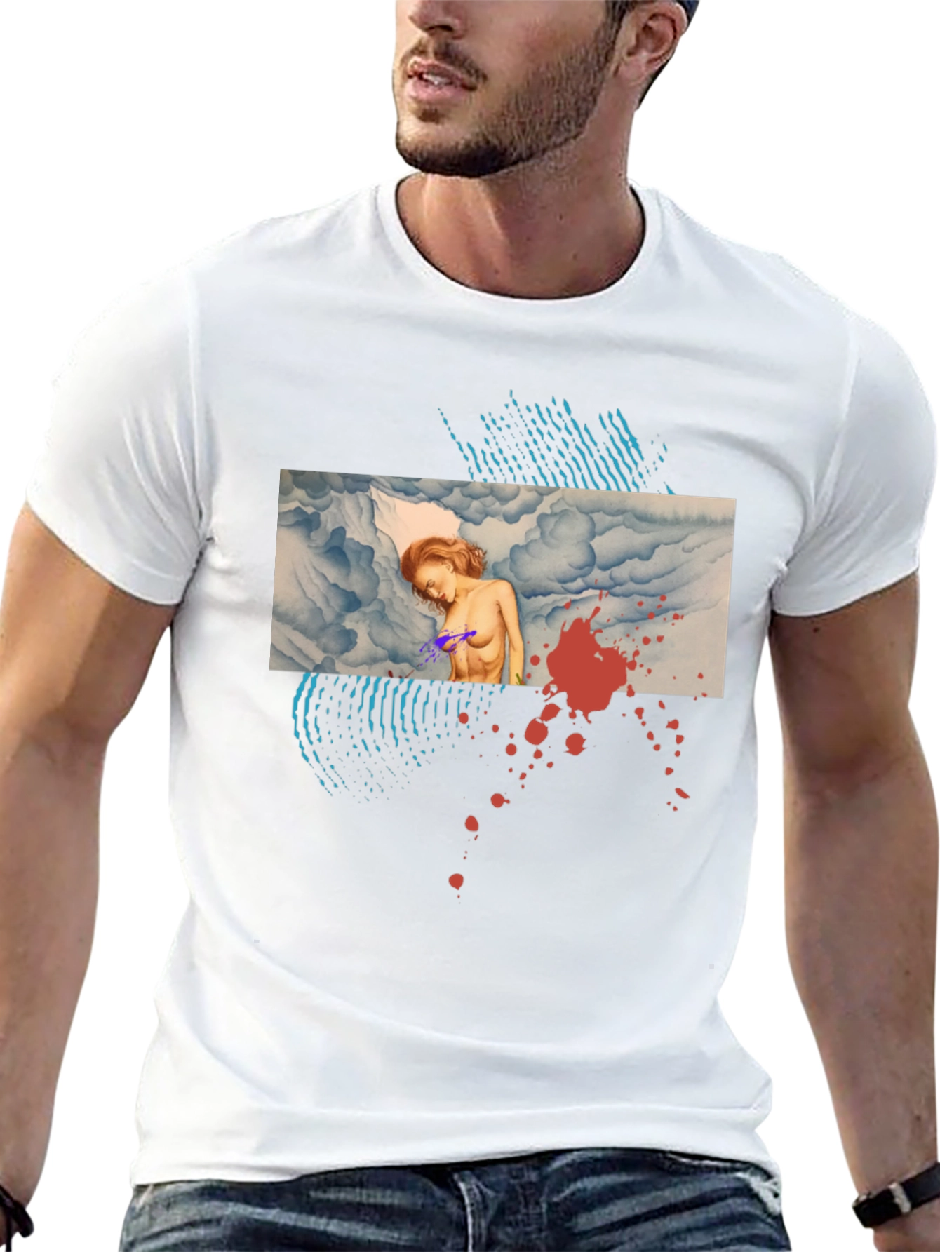 Artistic Graphic Print Tee - Unique Design