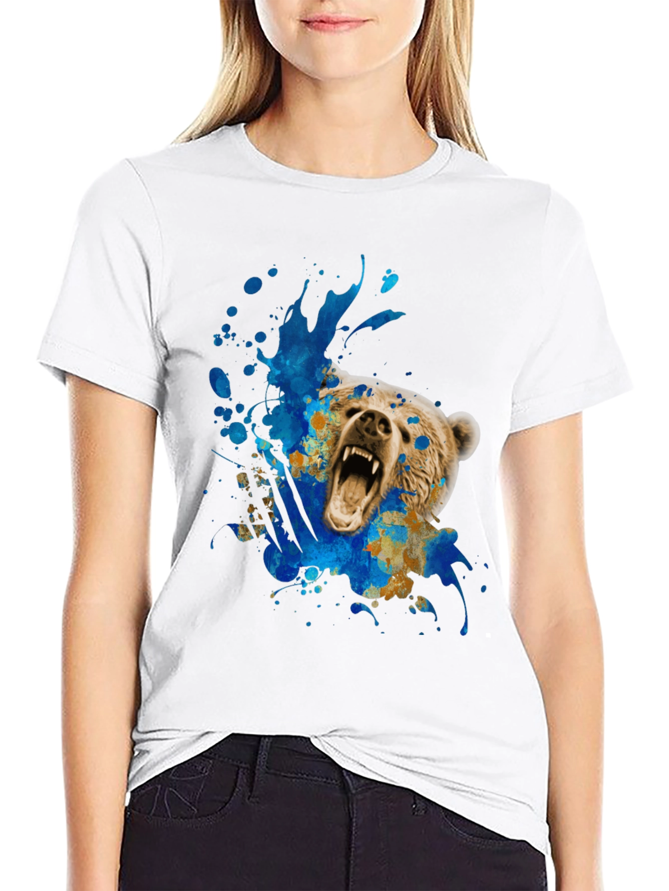 Bear Graphic Tee - Mens Black T-Shirt