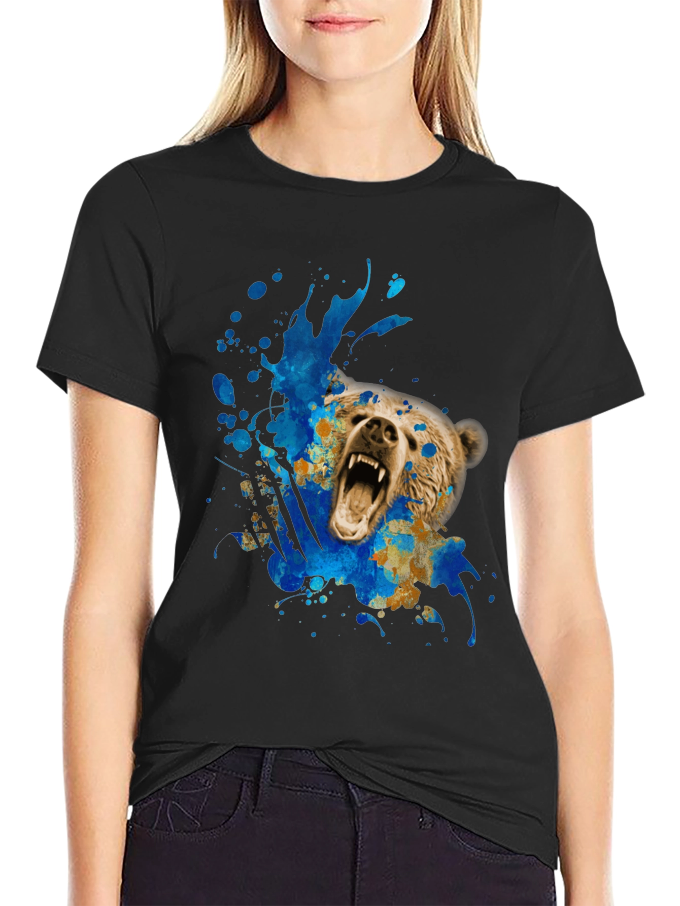 Bear Graphic Tee - Mens Black T-Shirt