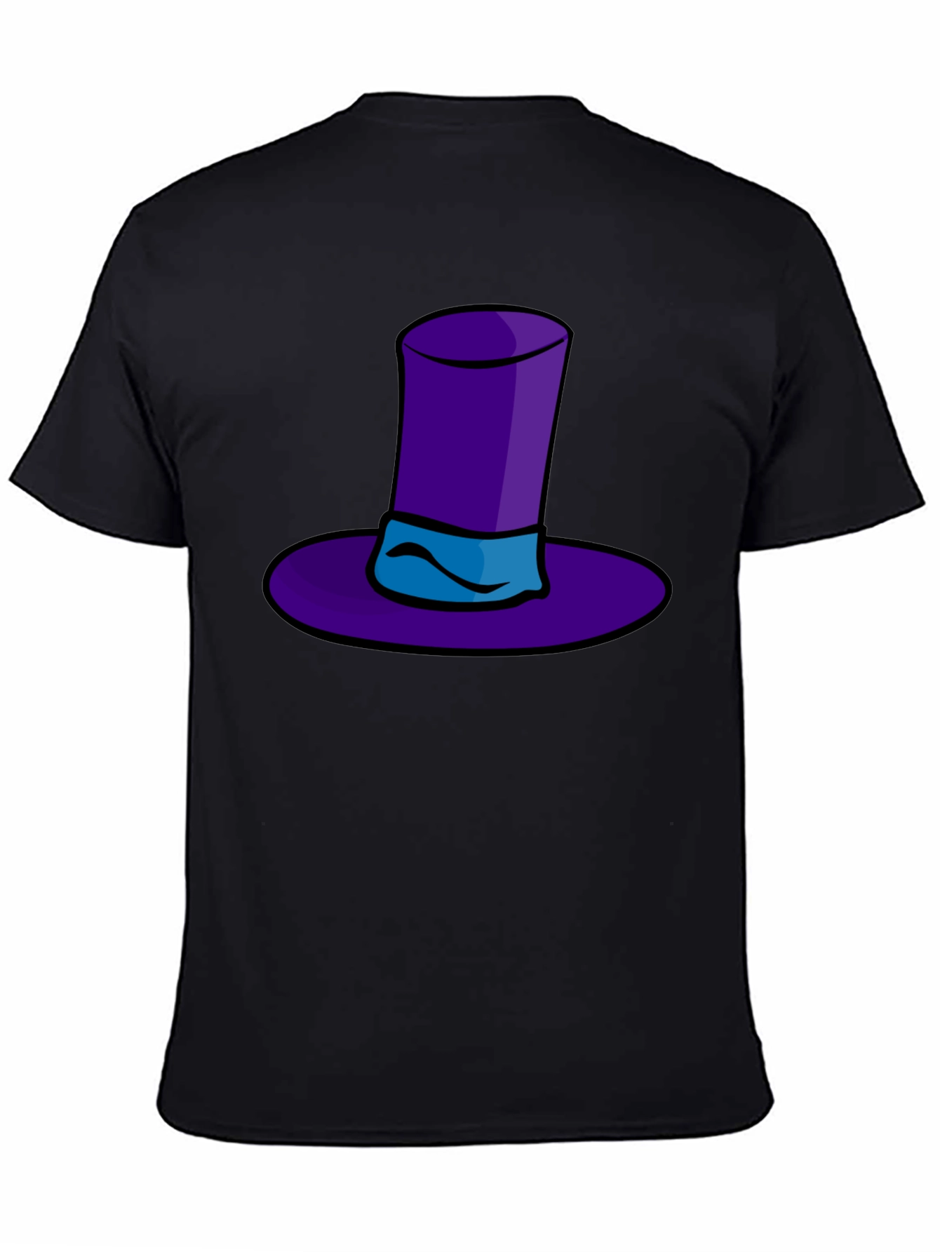 Whimsical Purple Hat Graphic Tee - Quirky Style