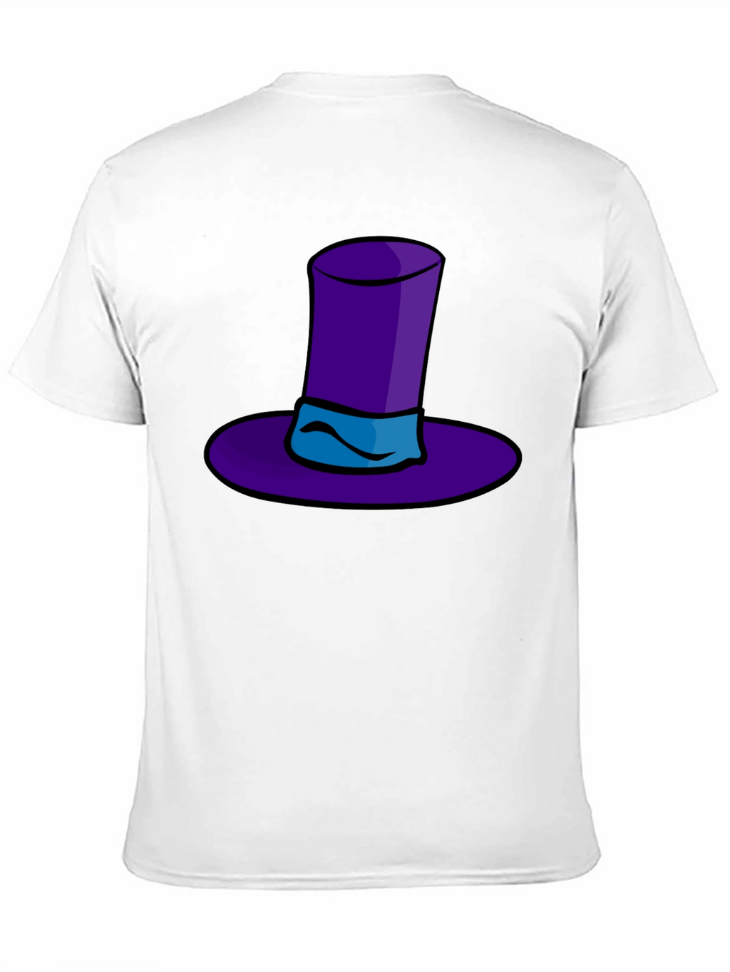Whimsical Purple Hat Graphic Tee - Quirky Style