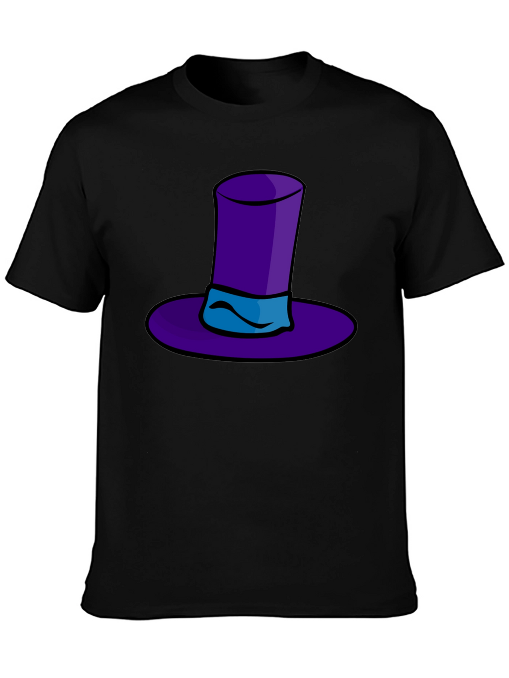 Whimsical Purple Hat Graphic Tee - Quirky Style