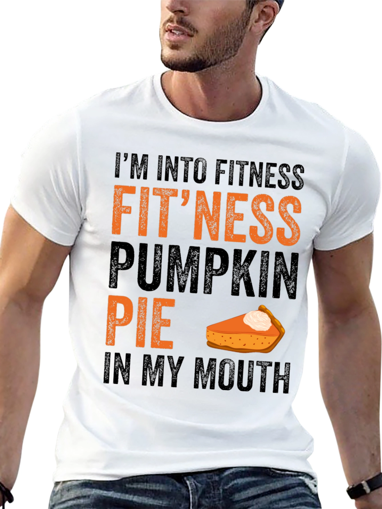 Funny Pumpkin Pie Fitness T-Shirt