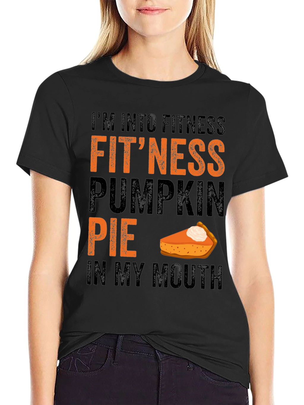 Funny Pumpkin Pie Fitness T-Shirt