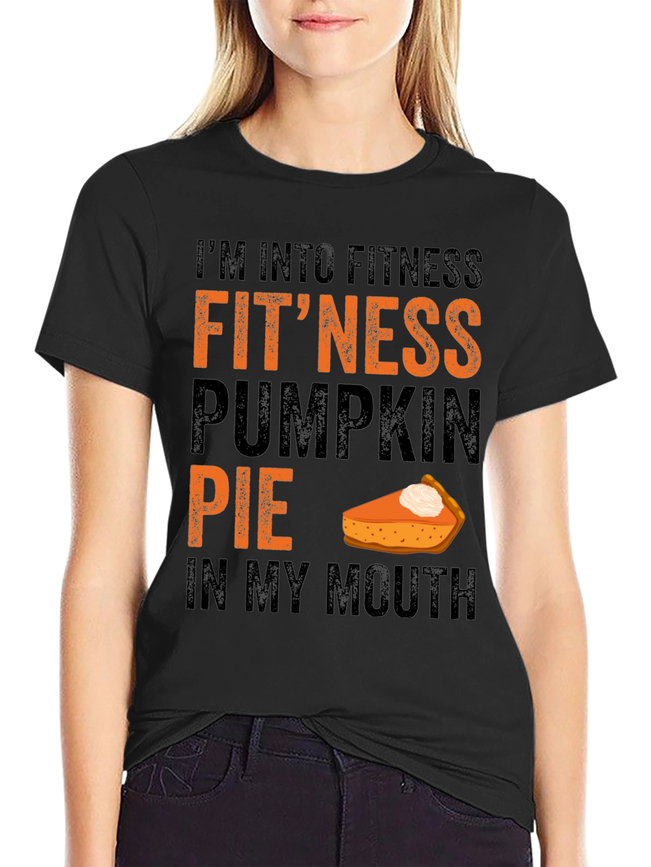 Funny Pumpkin Pie Fitness T-Shirt