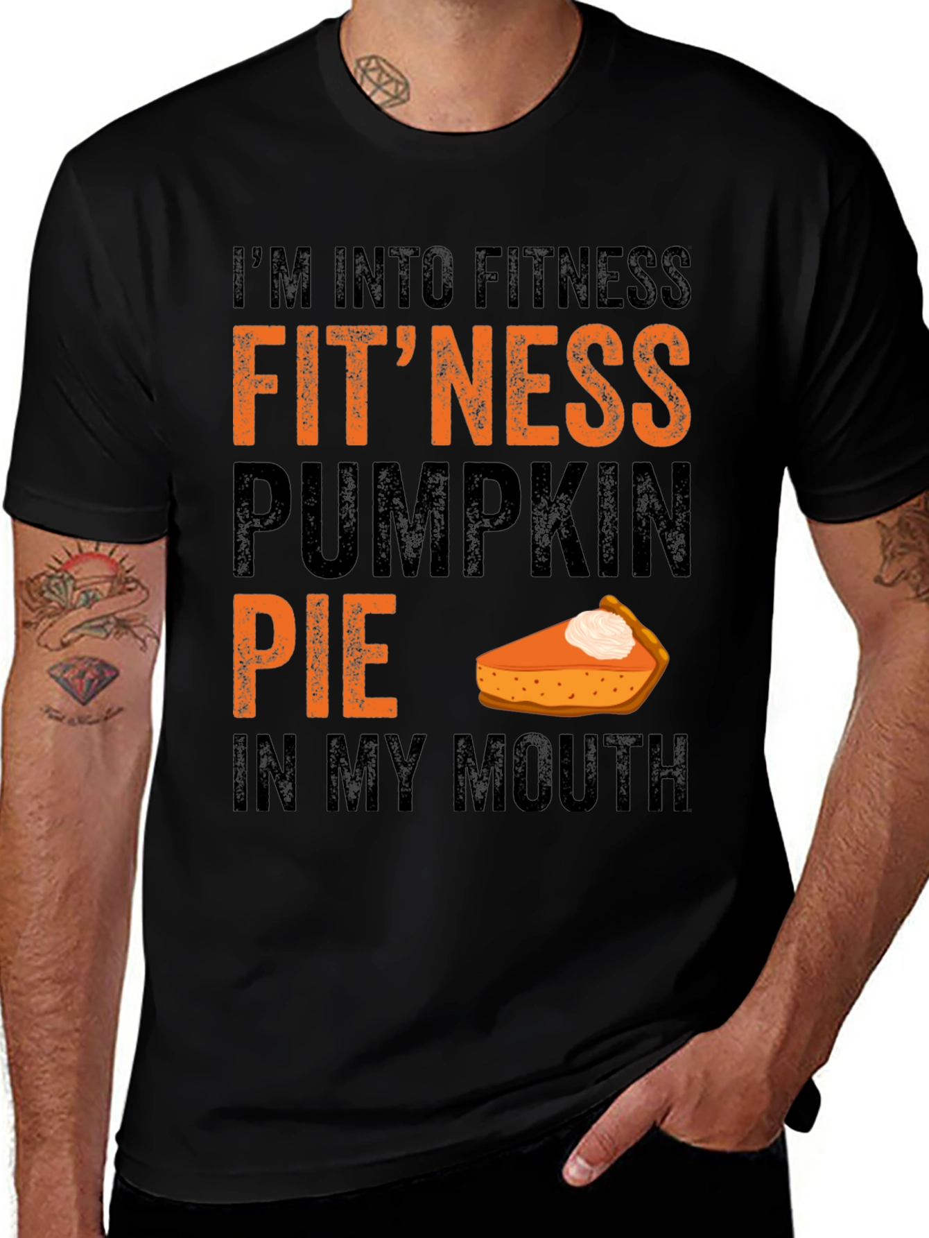 Funny Pumpkin Pie Fitness T-Shirt